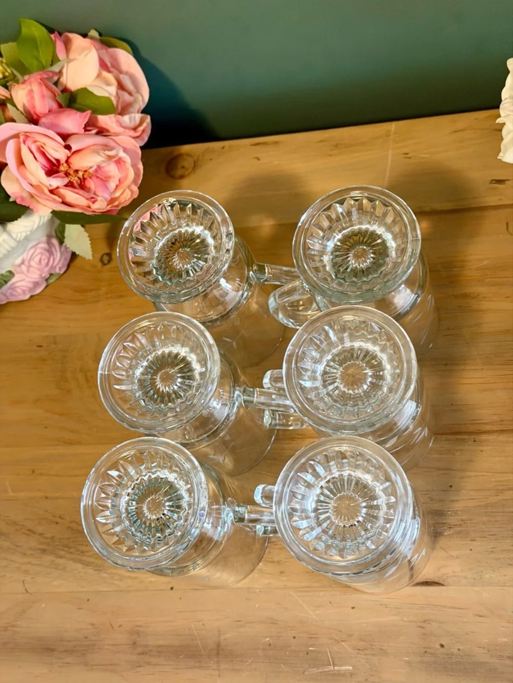Princess House Heritage Footed Irish Coffee Mug & Ice Bucket